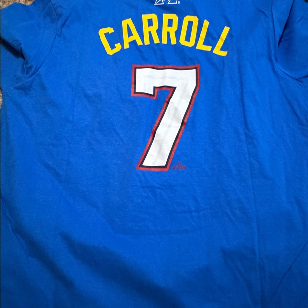 Nike Bright Blue Tee with Yellow Swoosh